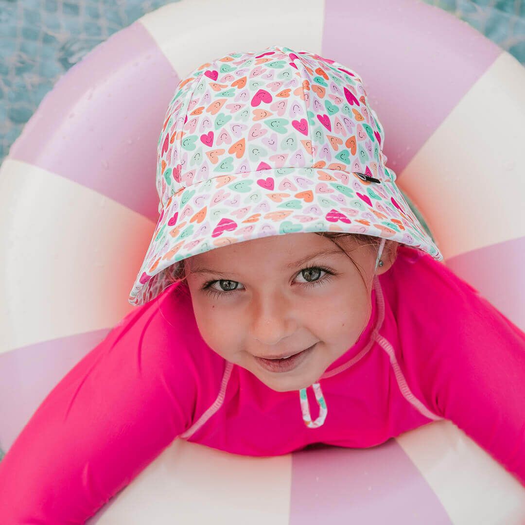 Bedhead Hats Ponytail Swim Bucket Hat - Sweet Heart