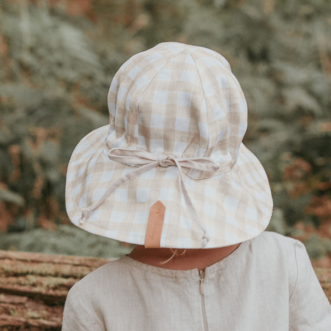 Bedhead Hats Wanderer Girls Reversible Panelled Bucket Sun Hat - Flynn/Flax