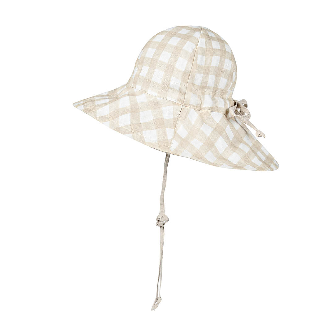 Bedhead Hats Wanderer Girls Reversible Panelled Bucket Sun Hat - Flynn/Flax