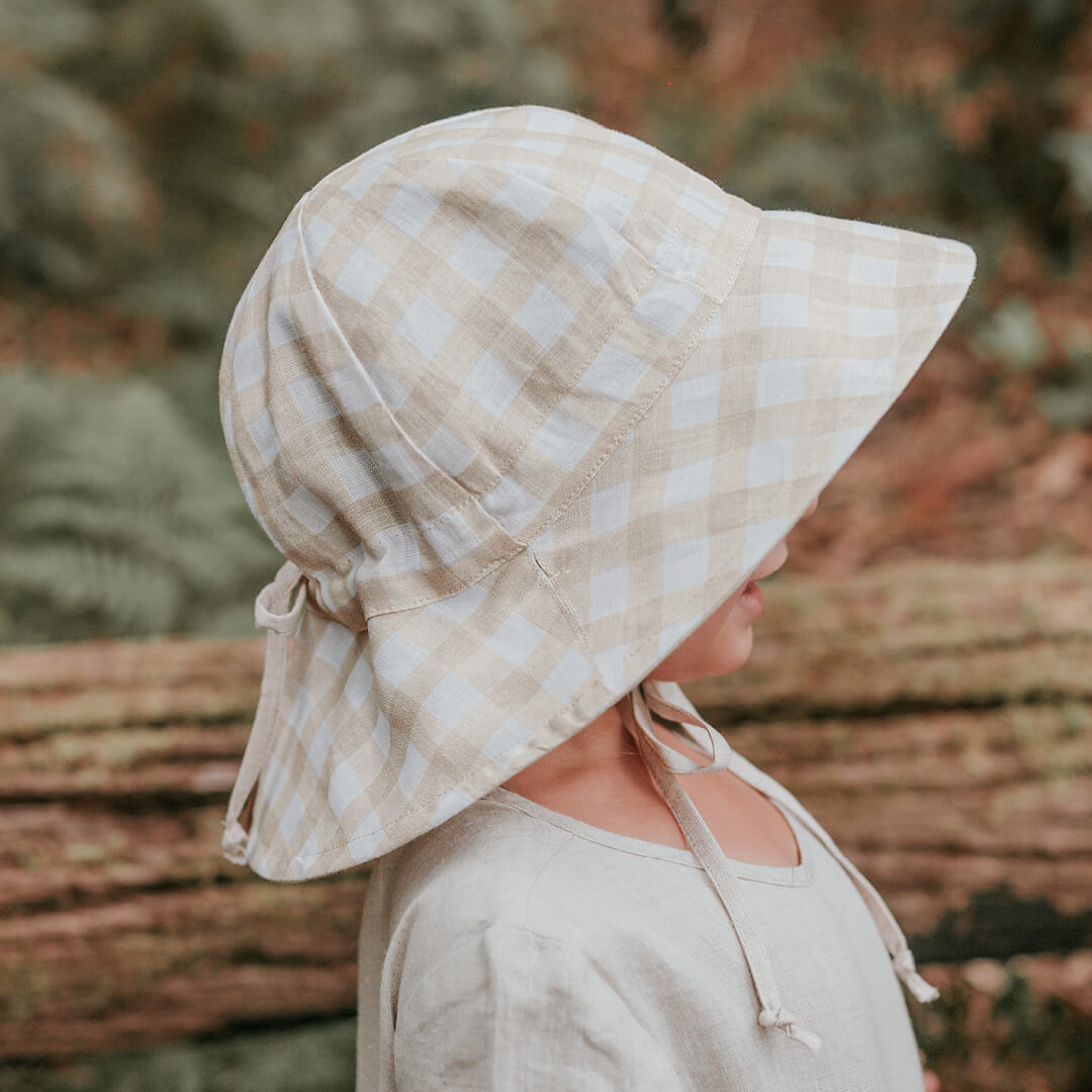 Bedhead Hats Wanderer Girls Reversible Panelled Bucket Sun Hat - Flynn/Flax