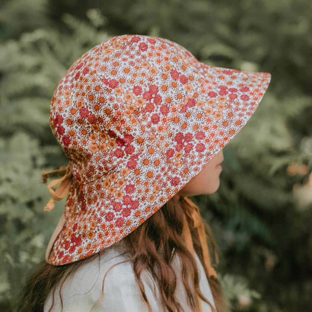 Bedhead Hats Wanderer Girls Reversible Panelled Bucket Sun Hat - Melody / Maize