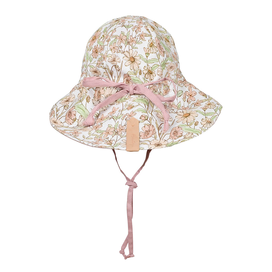 Wanderer Girls Reversible Panelled Bucket Sun Hat - Poppy / Rosa