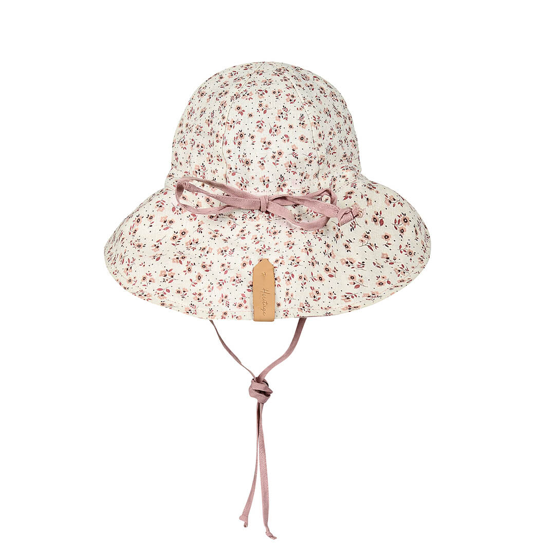 Bedhead Hats Wanderer Girls Reversible Panelled Bucket Sun Hat - Ruby/Rosa