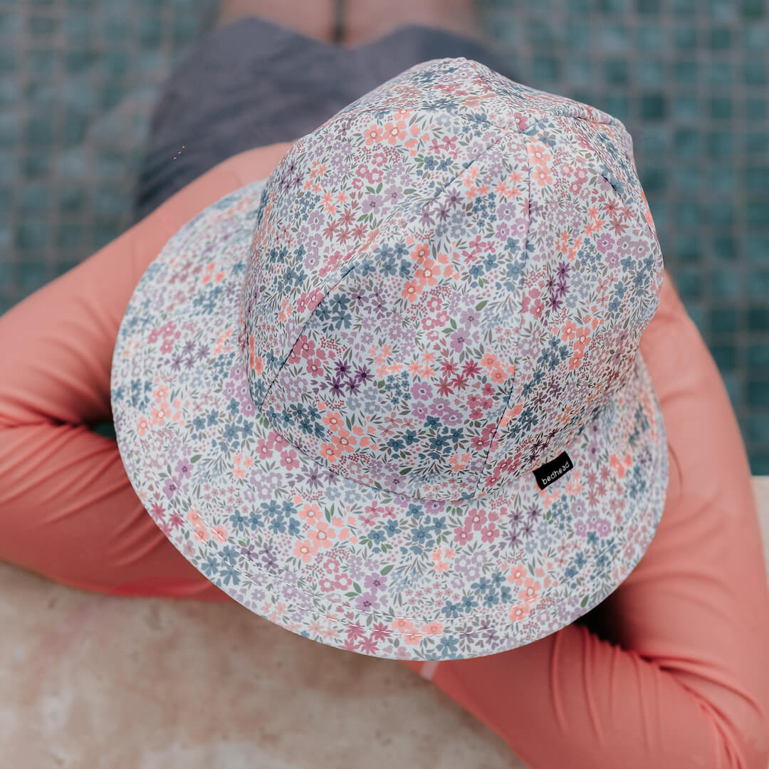 Bedhead Hats Ponytail Swim Bucket Hat - Blossom