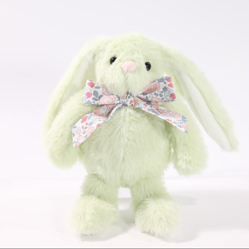 Cotton Candy Bunny With Floral Bow