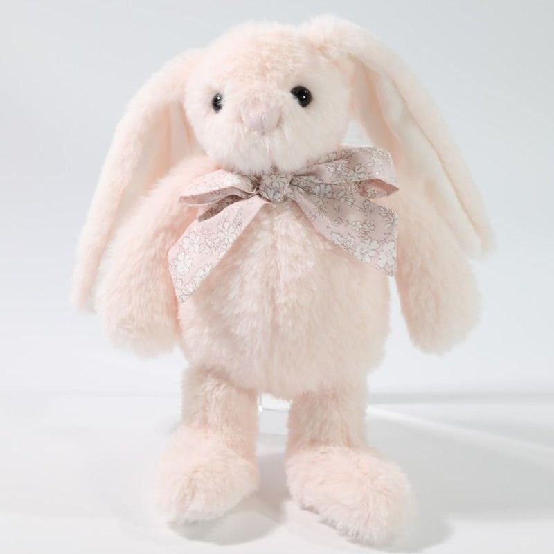 Cotton Candy Bunny With Floral Bow
