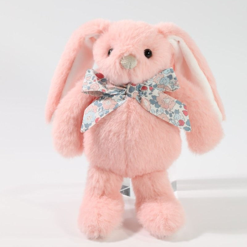 Cotton Candy Bunny With Floral Bow