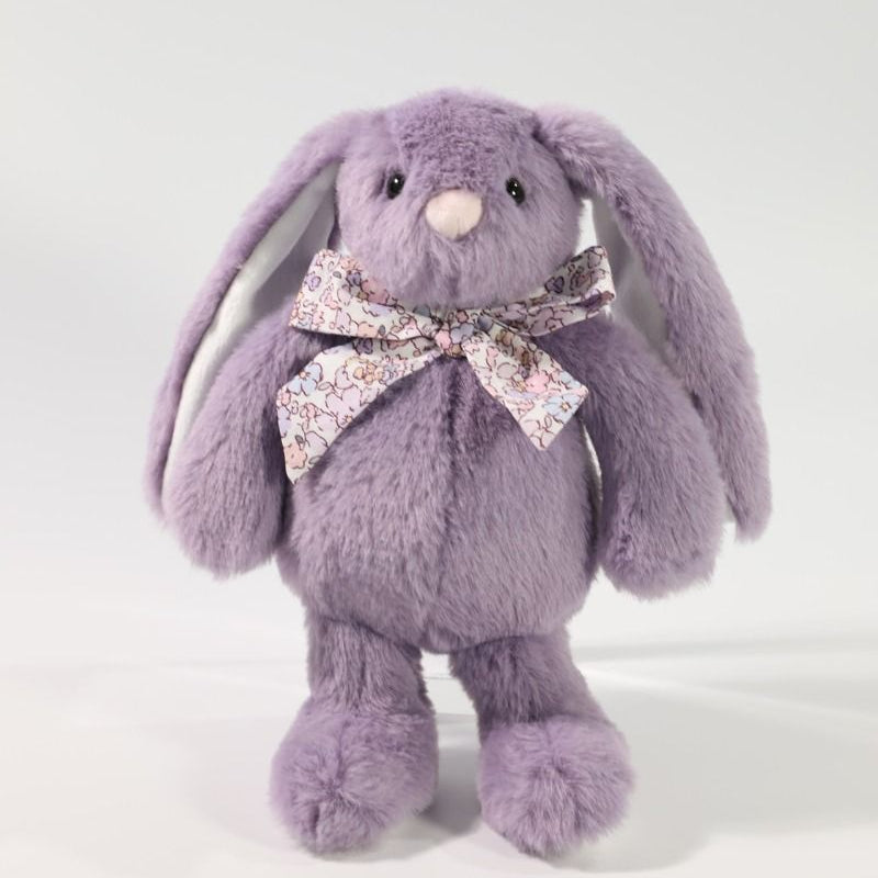Cotton Candy Bunny With Floral Bow