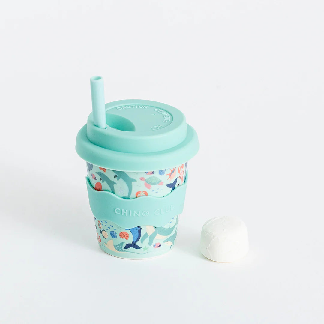 Chino Club Reusable Bamboo 120ml Cup - Sea Creatures