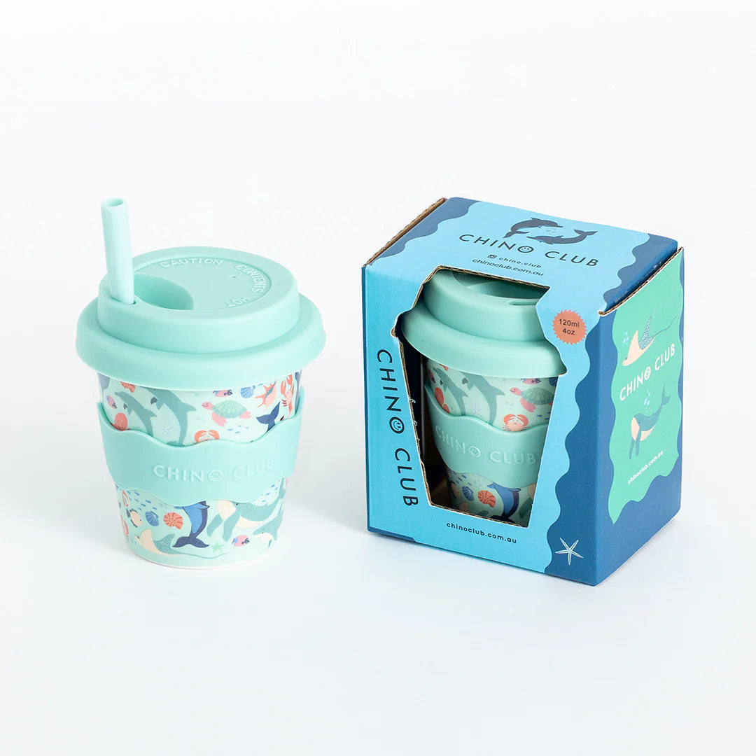 Chino Club Reusable Bamboo 120ml Cup - Sea Creatures