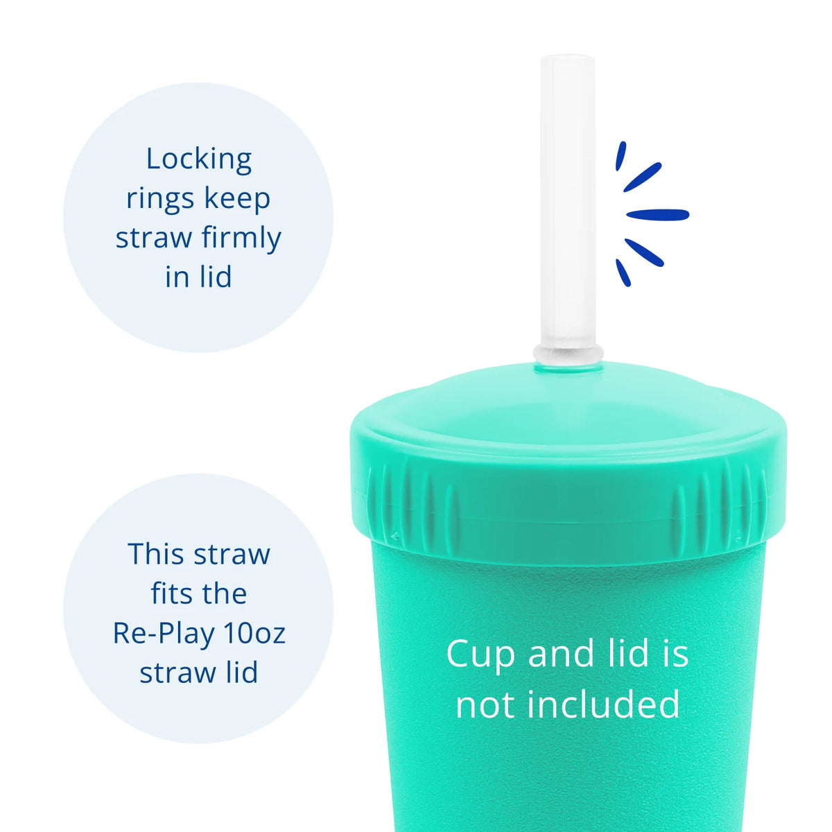 Re-Play No Pull-Out Silicone Straw Replacement