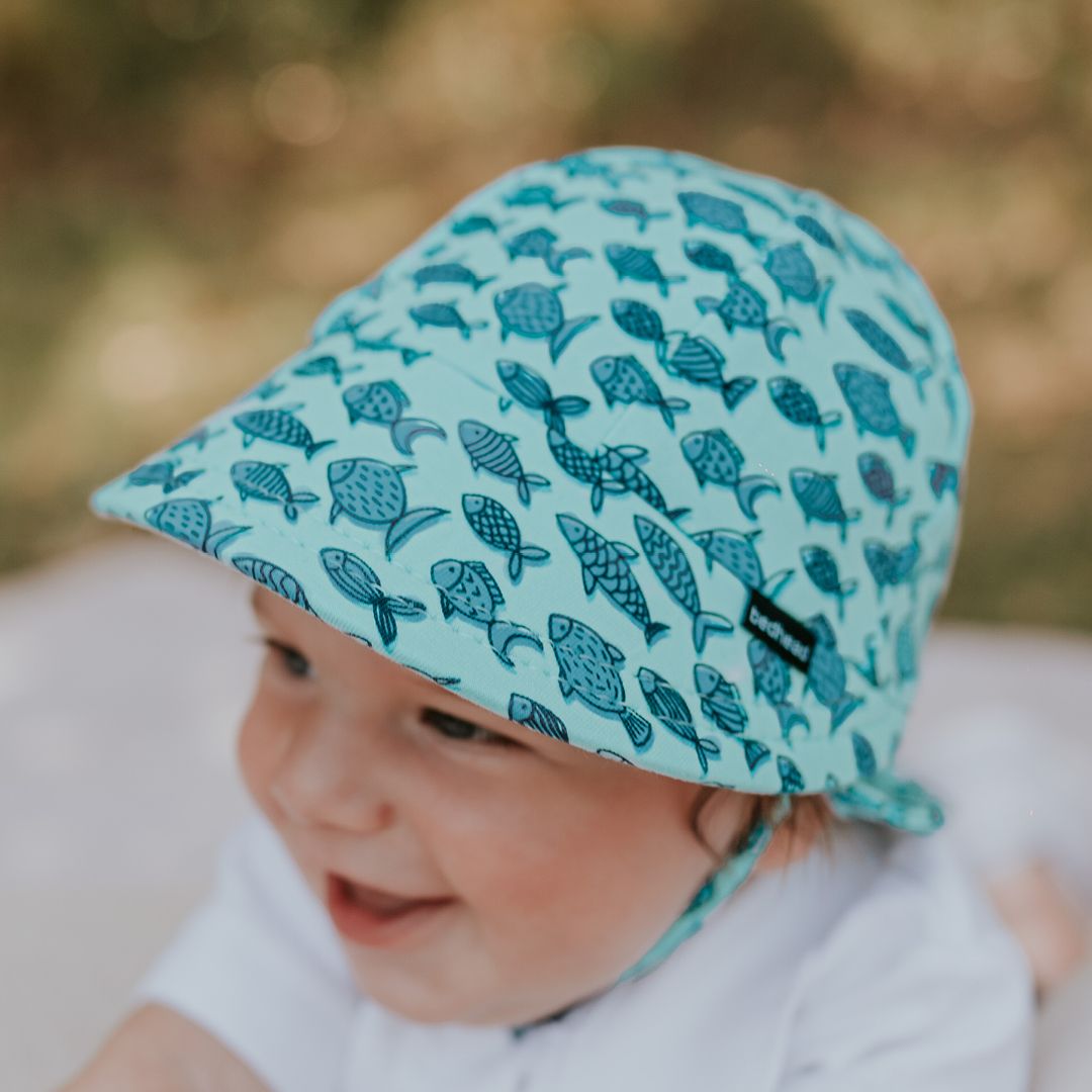 Bedhead Hats Legionnaire Flap Sun Hat - Fish