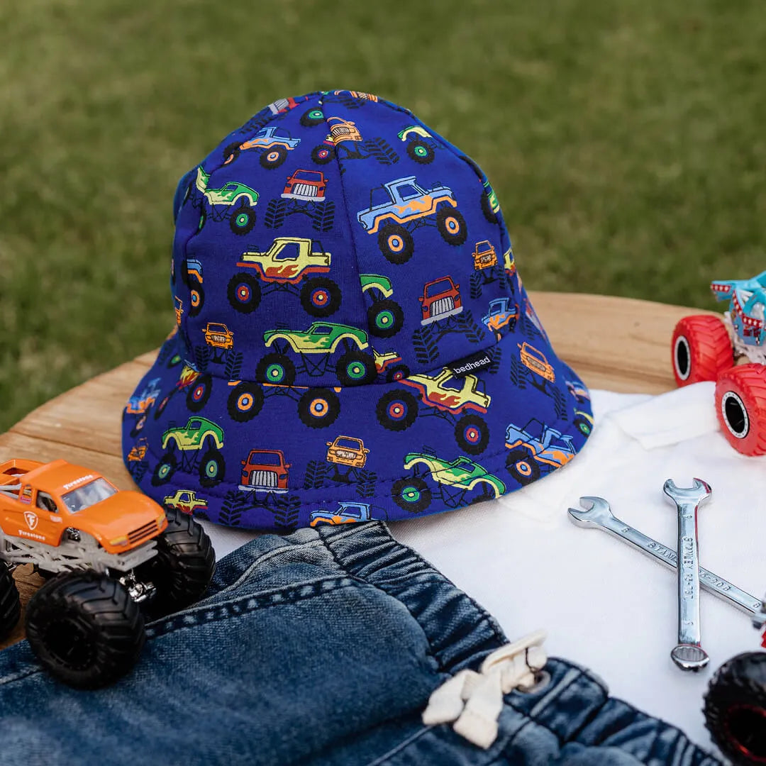 Bedhead Toddler Bucket Sun Hat - Monstertruck