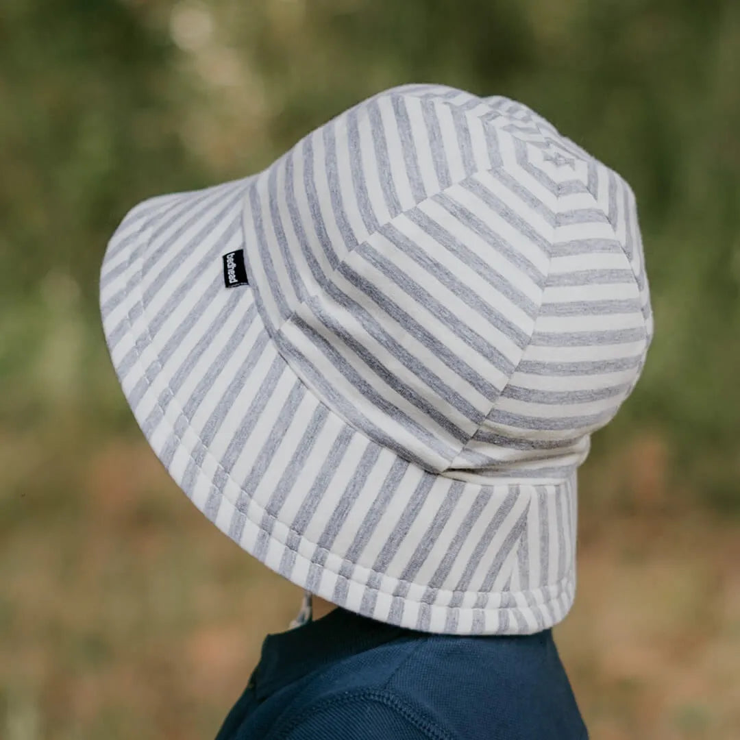 Bedhead Toddler Bucket Sun Hat - Grey Stripe