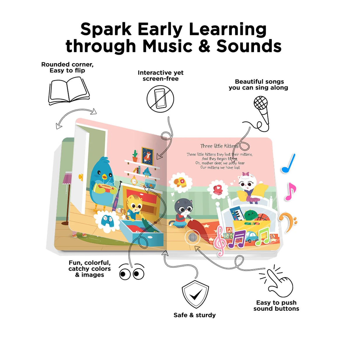 Ditty Bird Rechargeable Sound Book - Animal Songs
