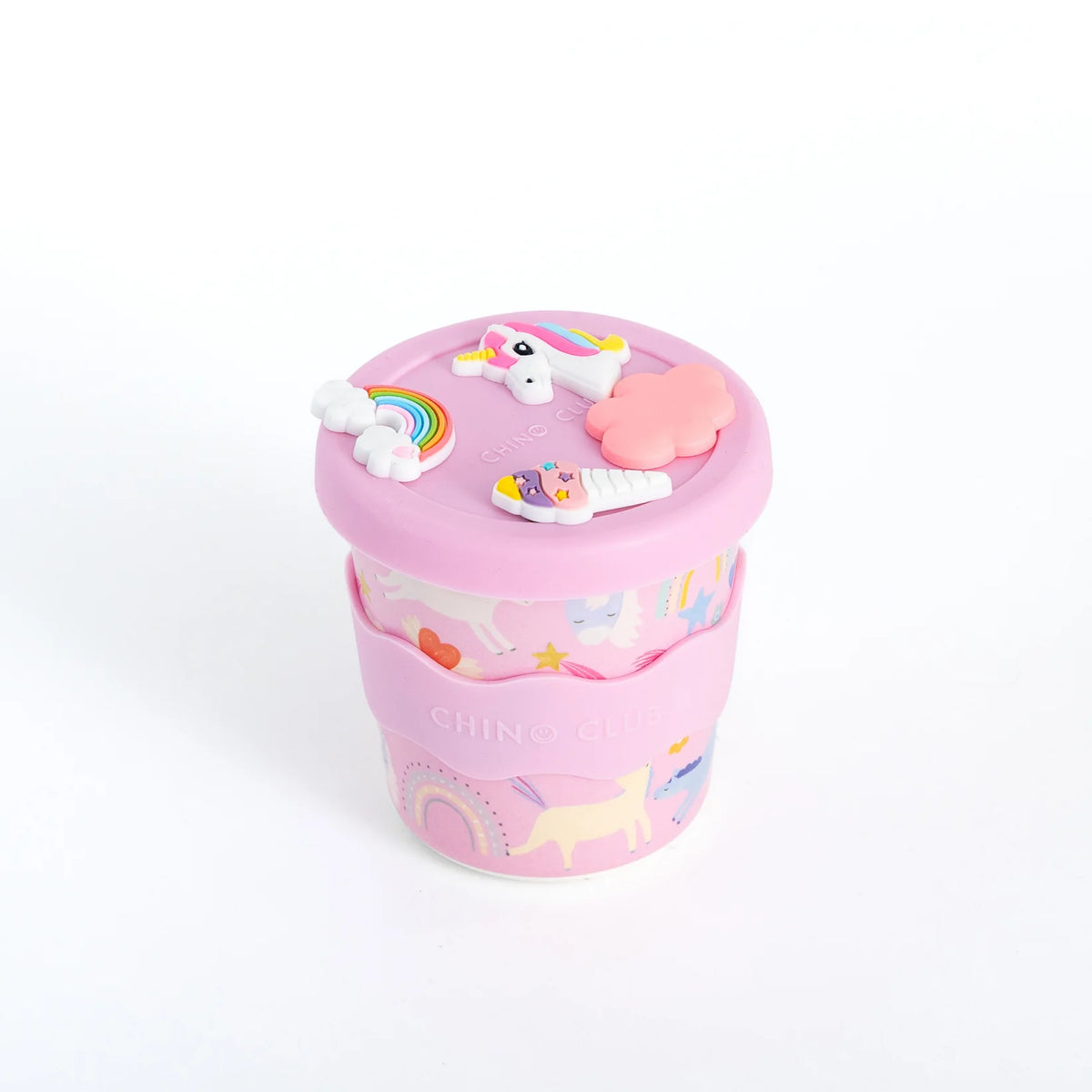 Chino Club Reusable Bamboo 240ml Charm Cup - Unicorn