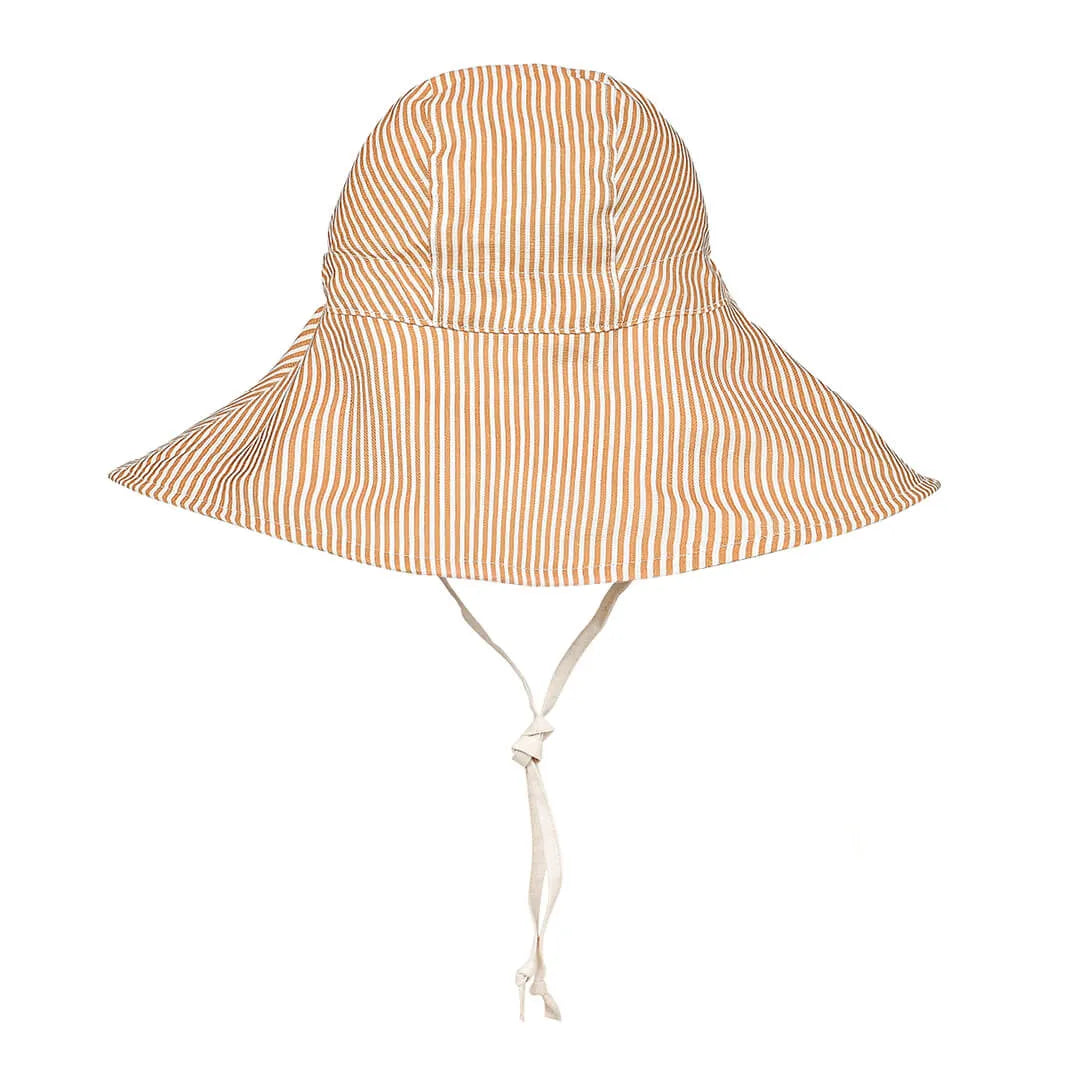 Bedhead  &#39;Wanderer&#39; Girls Reversible Panelled Bucket Sun Hat - Frankie / Flax