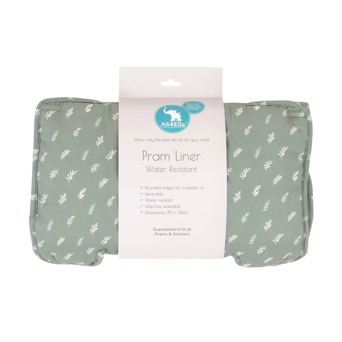 All4Ella Pram Liner - Sage