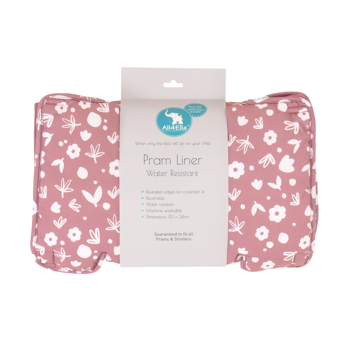 All4Ella Pram Liner - Dusty Pink