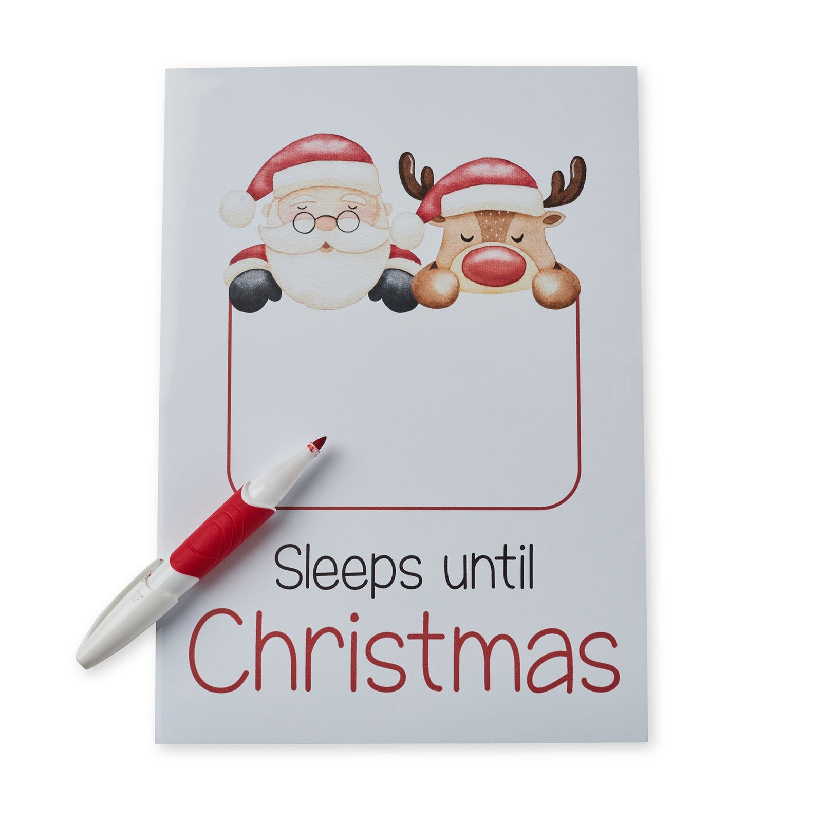 Christmas Countdown Magnet – A4 reusable magnetic whiteboard for counting sleeps until Santa by Inspired Wholesale