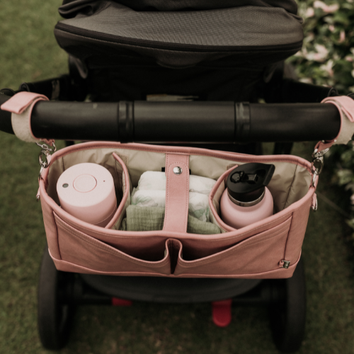 OiOi Stroller Organiser - Dusty Rose