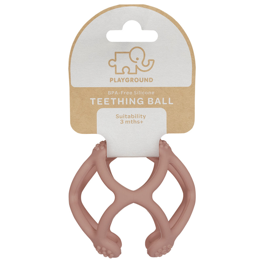 Playground Silicone Teething Ball - Rose