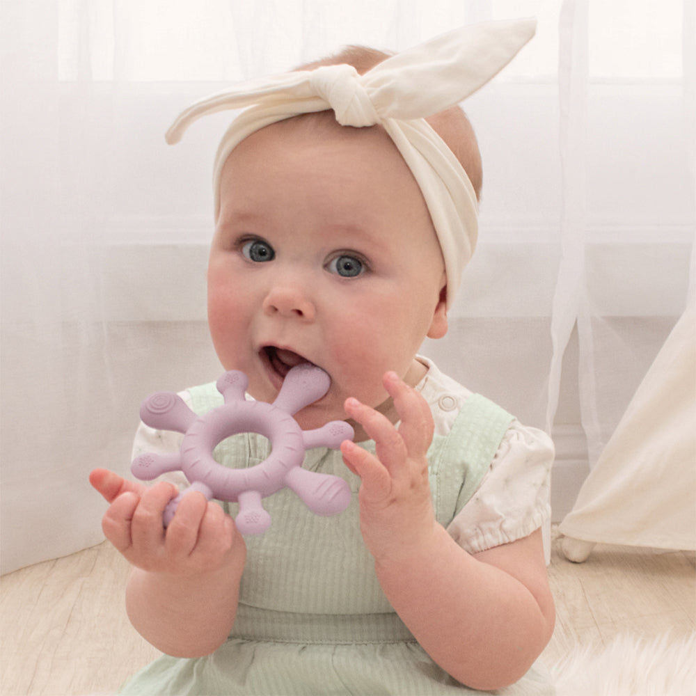 Playground Silicone Splash Teether - Dusty Mauve