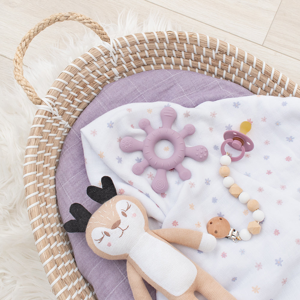 Playground Silicone Splash Teether - Dusty Mauve