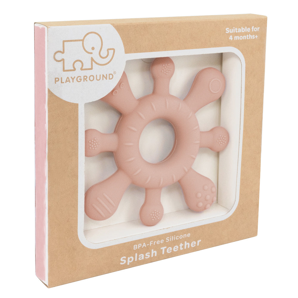 Playground Silicone Splash Teether - Rose