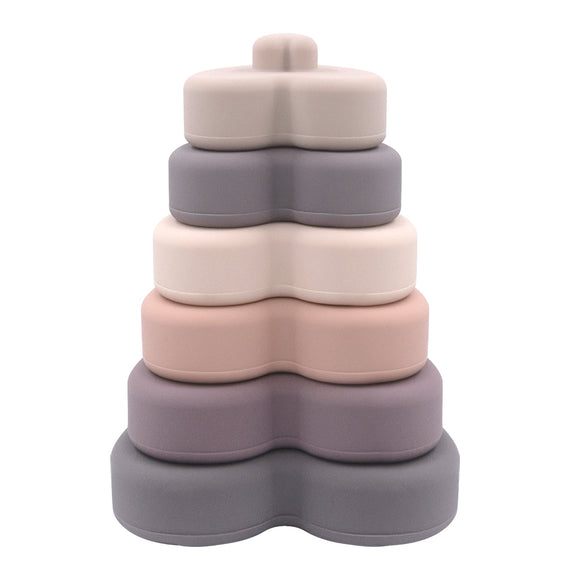 Silicone Stacking Tower - Heart
