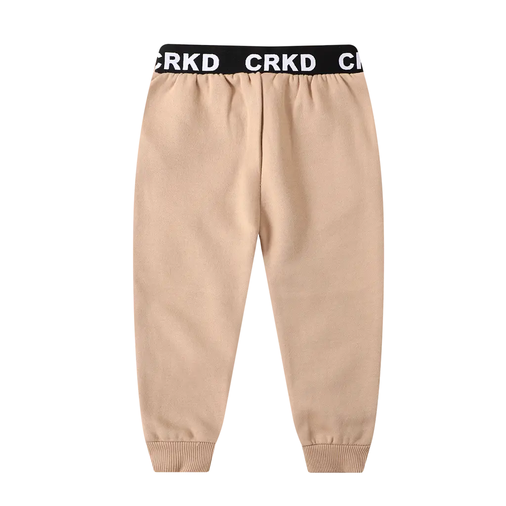 Cracked Soda Embossed Trackpants - Tan