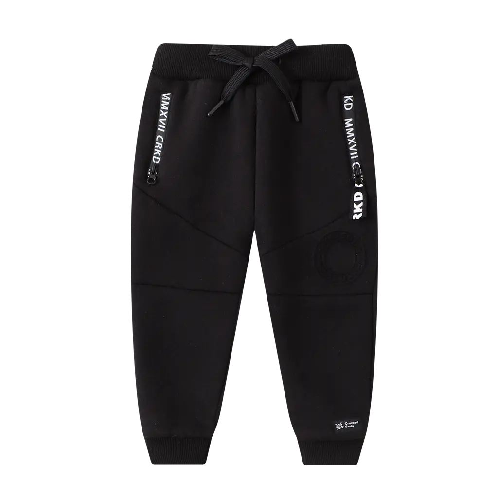 Cracked Soda - Embossed Trackpants - Black