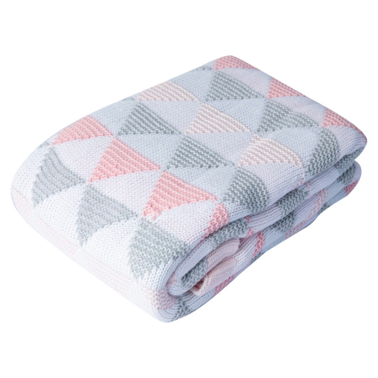 Spotty Blanket - Pink Triangle