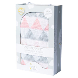 Spotty Blanket - Pink Triangle