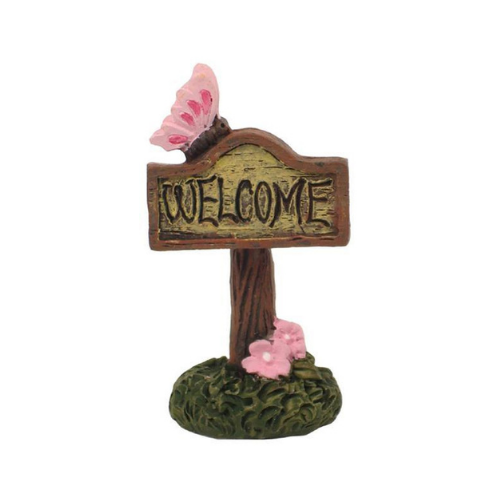 Butterfly Welcome Sign - Pink