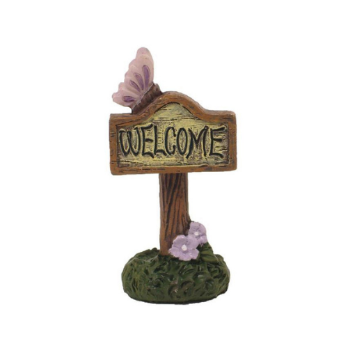 Butterfly Welcome Sign - Purple
