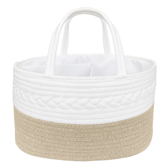 Nappy Caddy - Natural/White