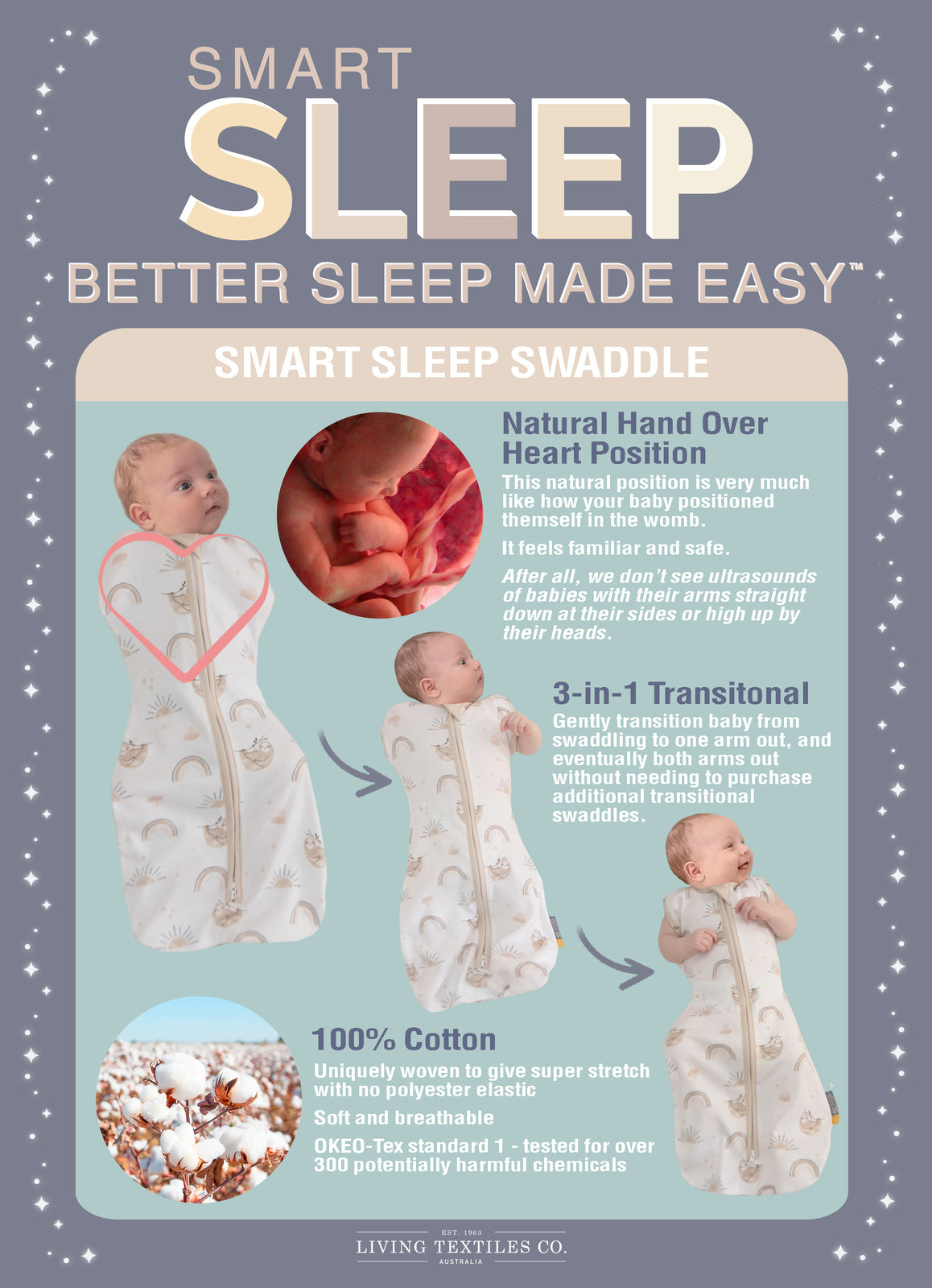 Hands to hotsell heart sleep swaddle