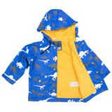 Dinosaur Colour Change Raincoat - Blue