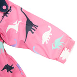 Dinosaur Colour Change Raincoat - Hot Pink