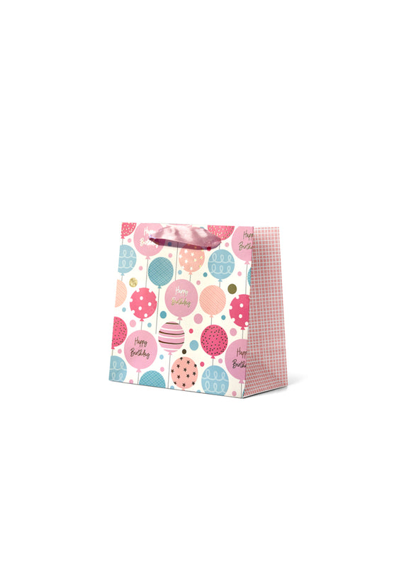 Gift Bag Small: Pink & Gold Foiled Balloons
