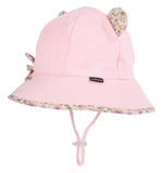 Paisley Trimmed Kitty Toddler Bucket Hat - Blush
