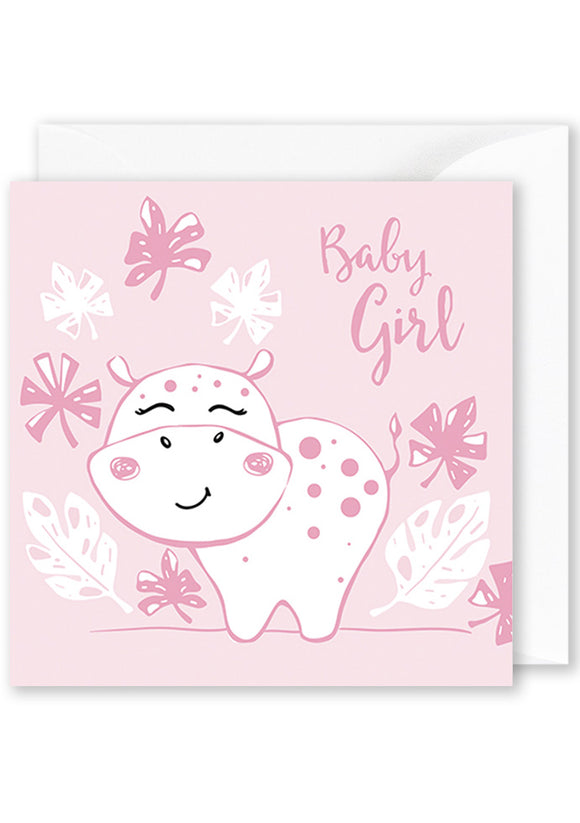 “Baby Girl” Pink Hippo