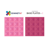 Connetix - Pastel - 2 Piece Base Plate Pack Pink & Berry
