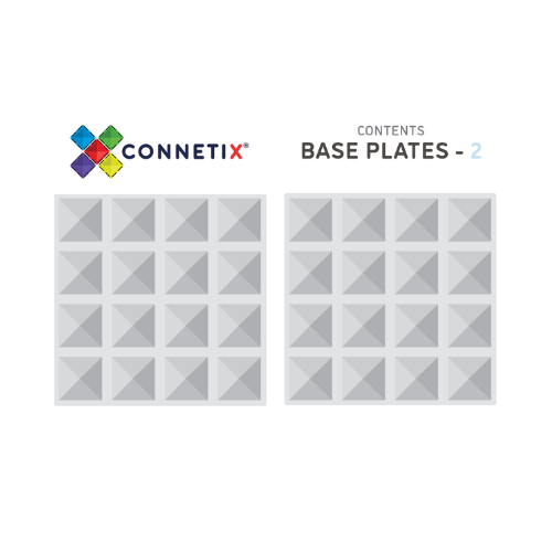 Connetix - Clear - 2 Piece Base Plate Pack