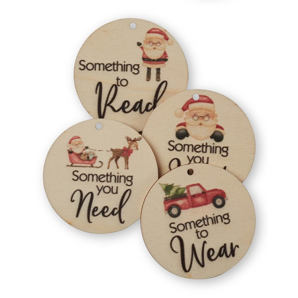 Gift Tags - Want, Need, Wear, Read