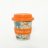 Reusable Bamboo Cup - Orange Wild Animals