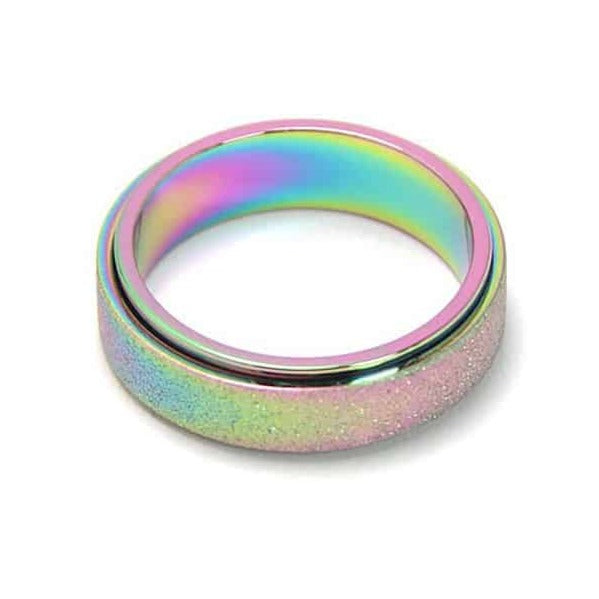 Frosted Rainbow Fidget Ring