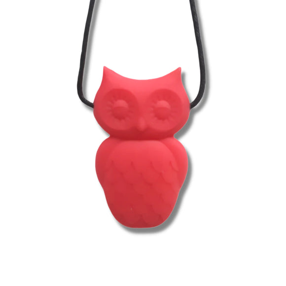 Owl Pendant Necklace - Fuchsia Bubblegum