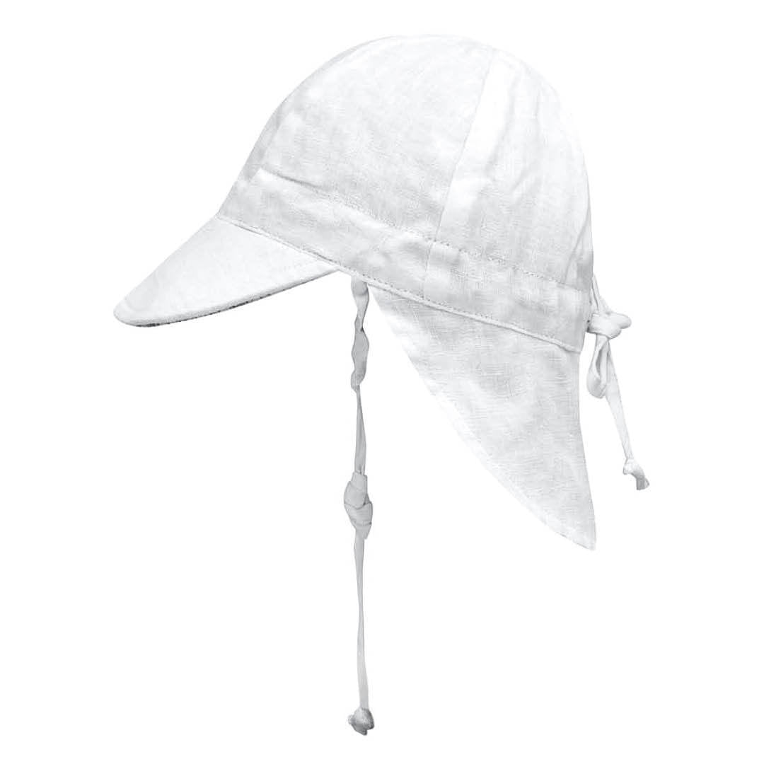 Bedhead Hats Lounger Baby Reversible Flap Sun Hat - Finley / Blanc